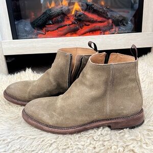 Sz 6.5 women’s handmade leather zip booties